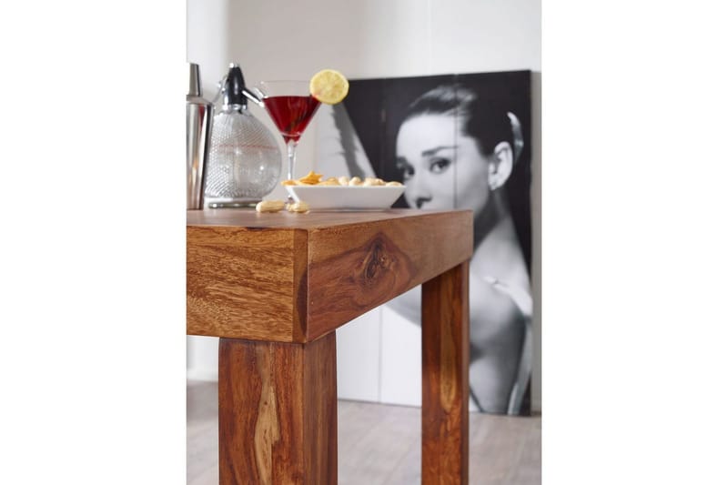 Barbord Wohnling Stabilt massivt træ Sheesham 80 x 80 x 110 cm - Møbler - Borde - Barbord & ståbord