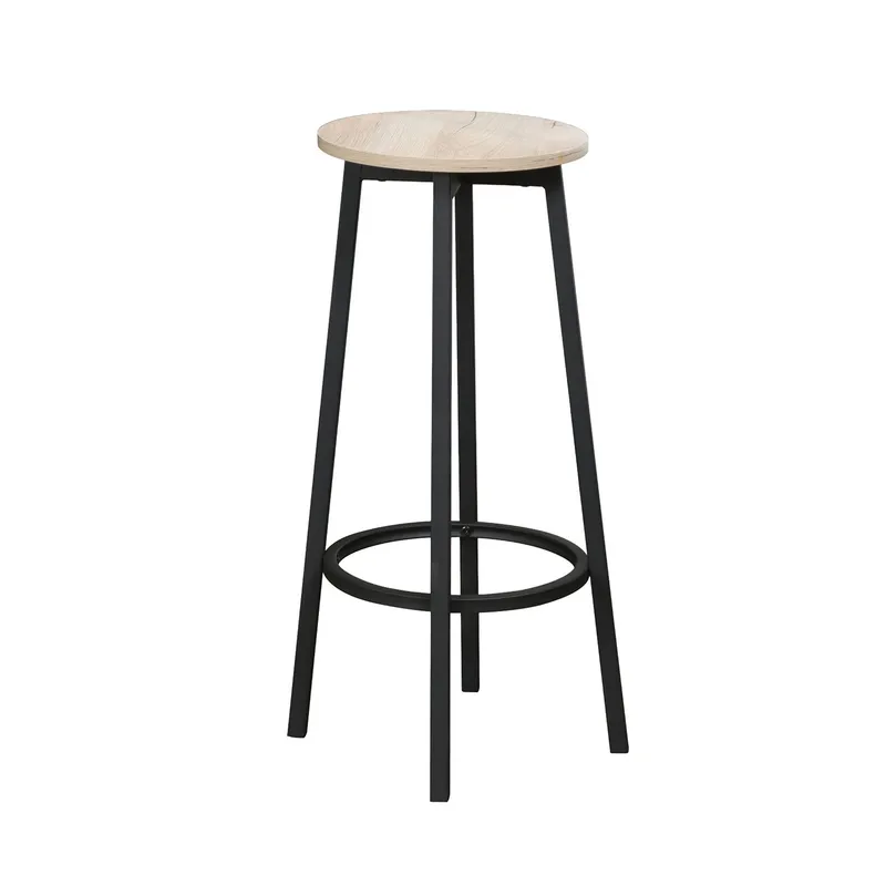 Barsæt HOME4YOU Hedvig bord og 2 barstole ask/sort - Ask/sort - Møbler - Borde