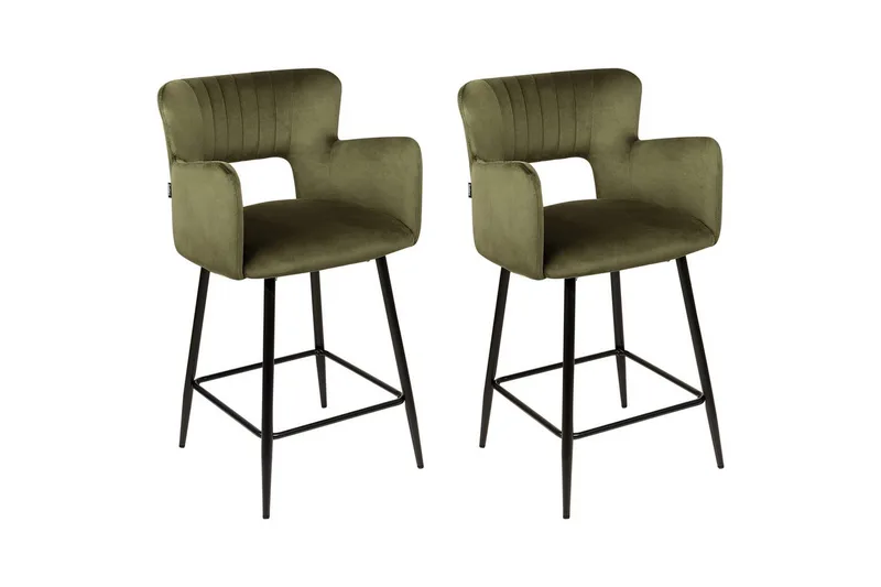 Barstol Beliani Sanilac set om 2 Blå-Svart Olive green VALUE_MISSING_18023