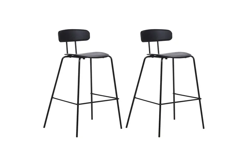 Barstol Beliani Sibley set om 2 Grön Black