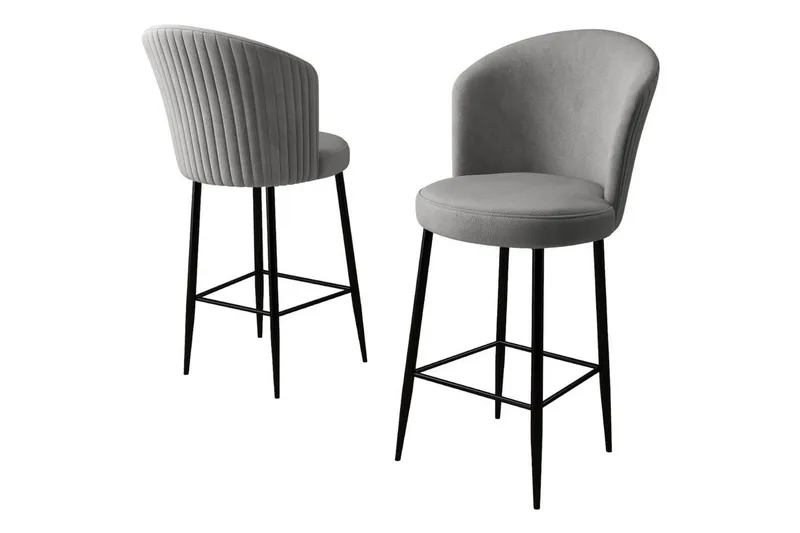 Barstole Redlands Grå / sort - Grå / sort - Møbler - Stole & lænestole - Barstole