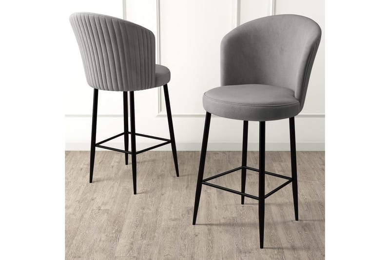 Barstole Redlands Grå / sort - Grå / sort - Møbler - Stole & lænestole - Barstole