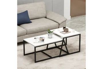 Minimal Sofabord 75x50 cm Hvid - Hanah Home - Møbler - Borde - Sofabord