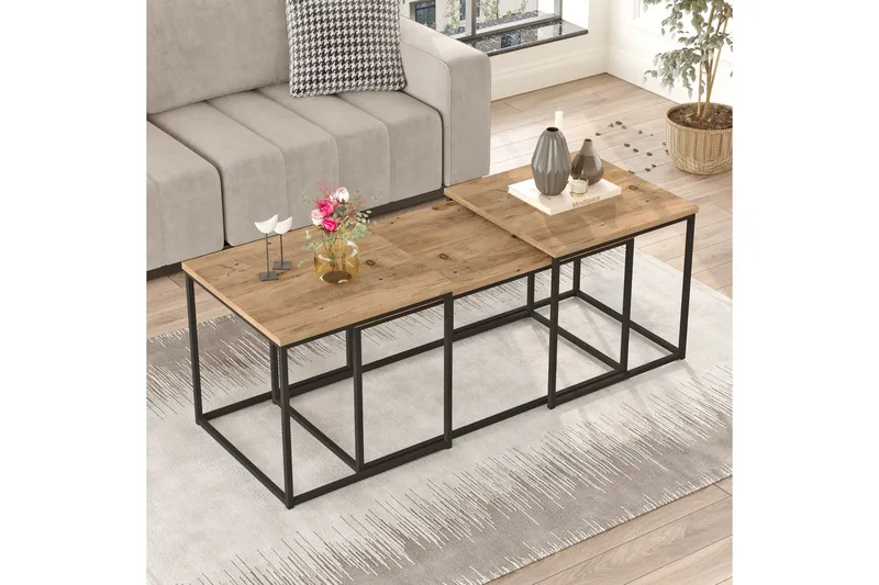 Kenkichi Sofabord 50x50 cm Mørk Blå - Hanah Home - Møbler - Borde - Sofabord