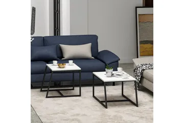 Minimal Sofabord 75x50 cm Hvid - Hanah Home - Møbler - Borde - Sofabord