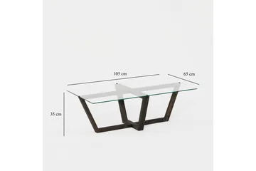 Liepene Sofabord 105x65 cm Sort - Hanah Home - Møbler - Borde - Sofabord