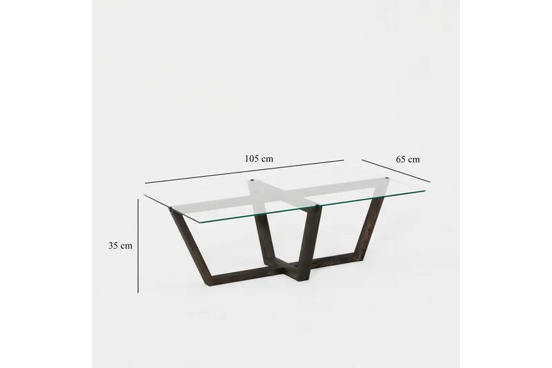 Liepene Sofabord 105x65 cm Sort - Hanah Home - Møbler - Borde - Sofabord