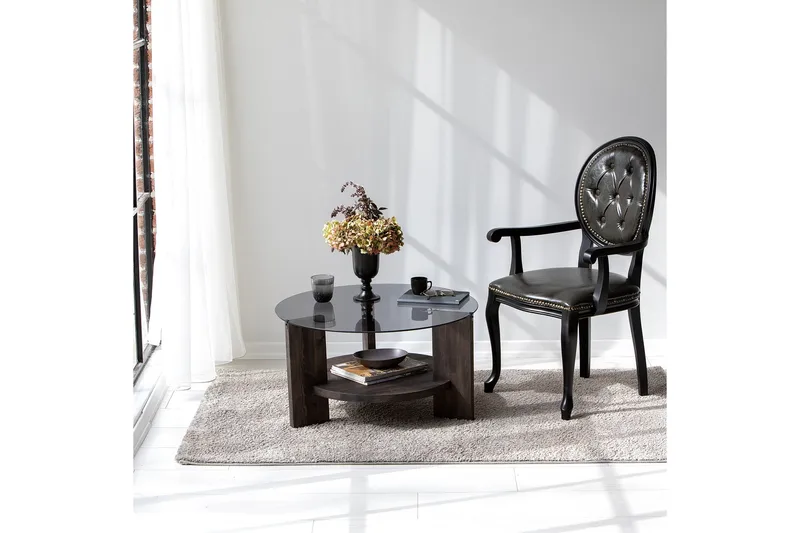 Mumondo Sofabord 75 cm Sort/Mørk Brun - Hanah Home - Møbler - Borde - Sofabord