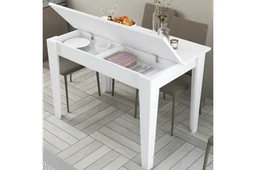 Levents Spisebord 110x72 cm Hvid - Hanah Home - Møbler - Borde - Spisebord og køkkenbord