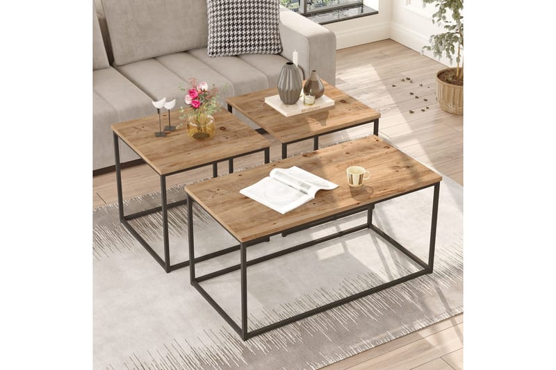 Kenkichi Sofabord 50x50 cm Mørk Blå - Hanah Home - Møbler - Borde - Sofabord