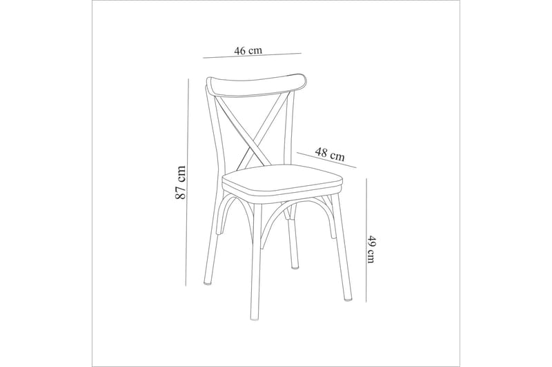 Oliver Spisebord 120x75 cm + 4 stk Spisestole Sort/Brun - Hanah Home - Møbler - Borde - Spisebordssæt