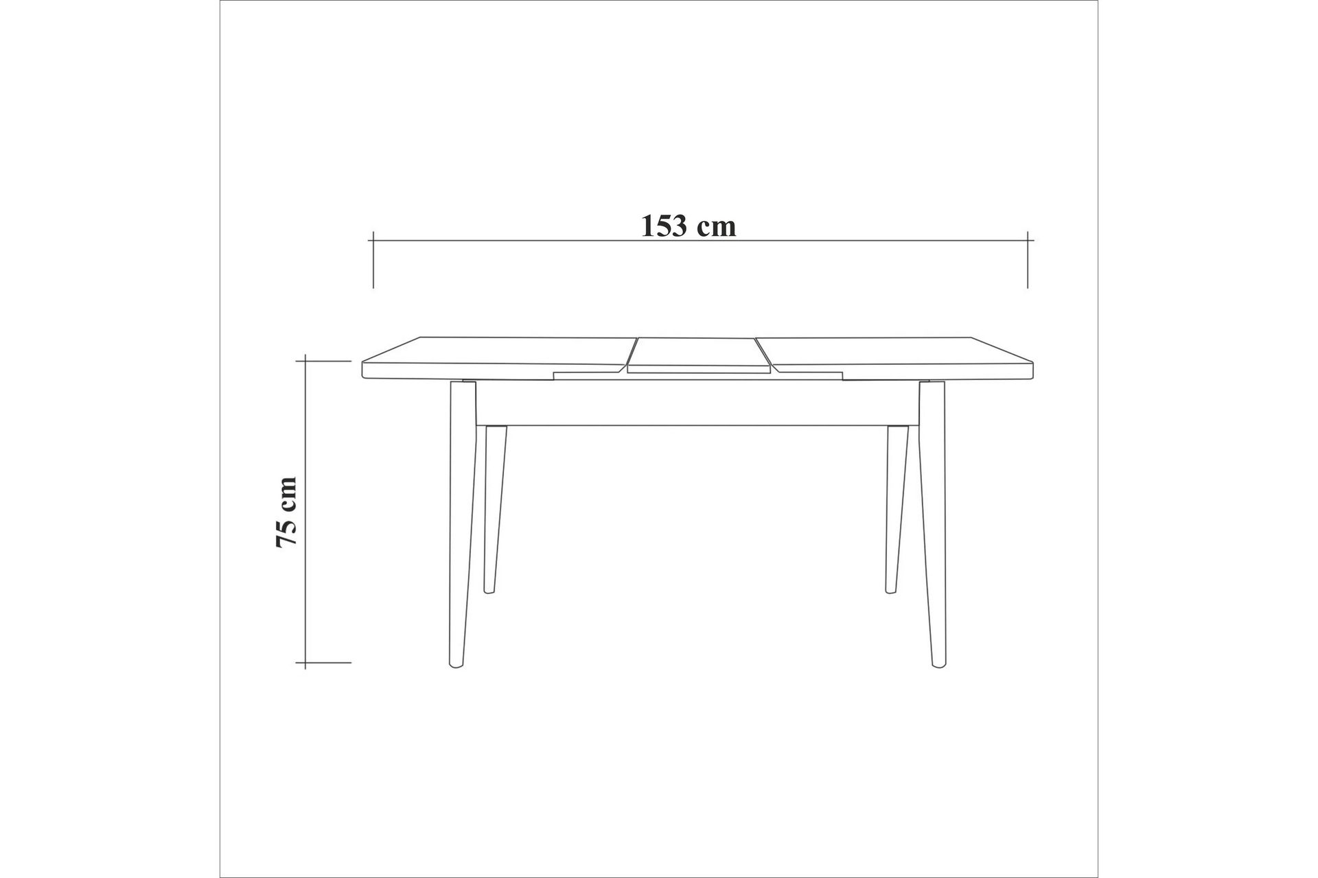 Oliver Spisebord 120x75 cm + 4 stk Spisestole Hvid/Brun - Hanah Home - Møbler - Borde - Spisebordssæt