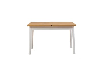Oliver Spisebord 120x75 cm + 4 stk Spisestole Hvid/Brun - Hanah Home - Møbler - Borde - Spisebordssæt