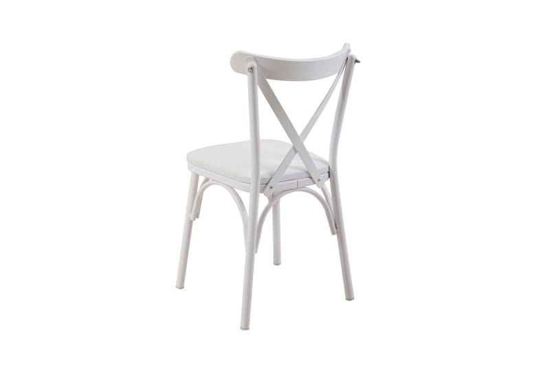 Oliver Spisebord 120x75 cm + 4 stk Spisestole + Bænk Hvid/Brun - Hanah Home - Møbler - Borde - Spisebordssæt