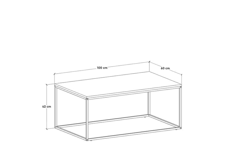 Ajmit Sofabord 100x60 cm Brun - Hanah Home - Møbler - Borde - Sofabord