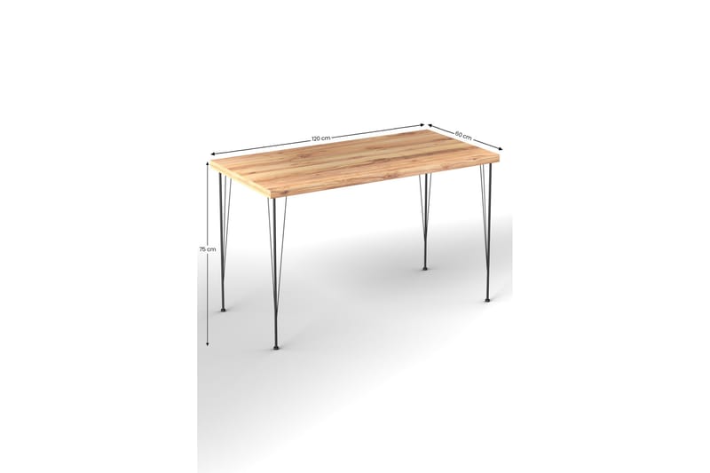 Hiten Spisebord 120x60 cm Brun/Sort - Hanah Home - Møbler - Borde - Spisebord og køkkenbord