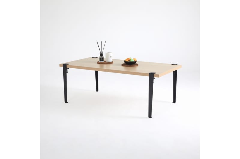 Fonissa Sofabord 120x60 cm Brun/Sort - Hanah Home - Møbler - Borde - Sofabord
