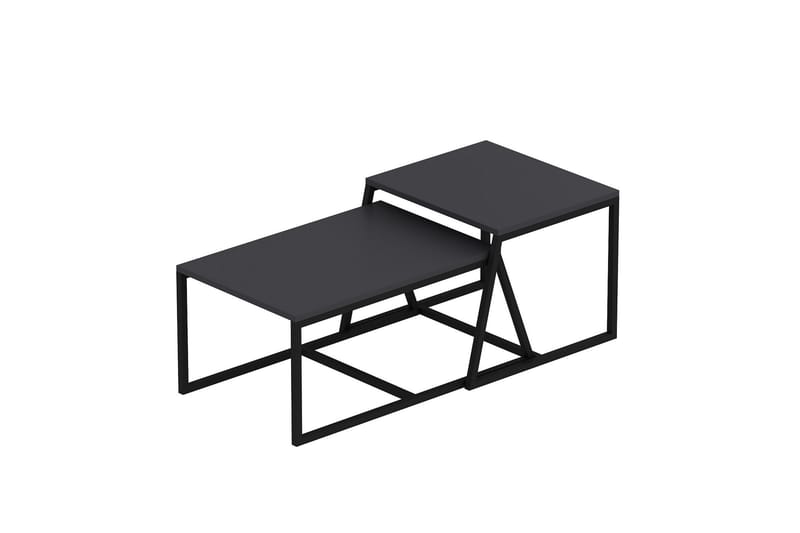 Minimal Sofabord 75x50 cm Sort - Hanah Home - Møbler - Borde - Sofabord