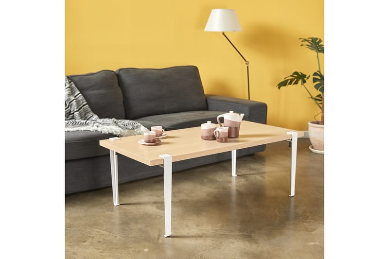 Fonissa Sofabord 120x60 cm Brun/Hvit - Hanah Home - Møbler - Borde - Sofabord