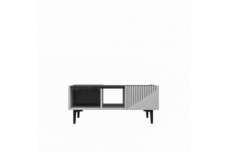 Draw Sofabord 94 cm Hvid/Sort - Hanah Home - Møbler - Borde - Sofabord
