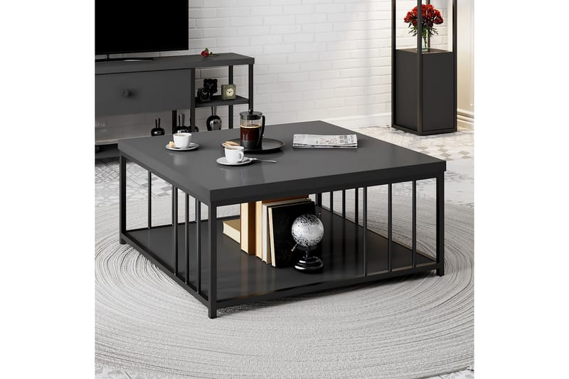 Zenn Sofabord 90x90 cm Sort - Hanah Home - Møbler - Borde - Sofabord