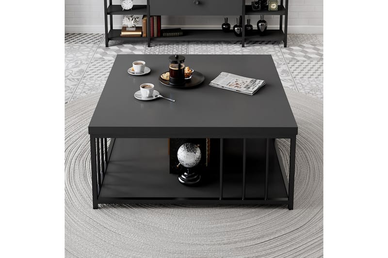 Zenn Sofabord 90x90 cm Sort - Hanah Home - Møbler - Borde - Sofabord