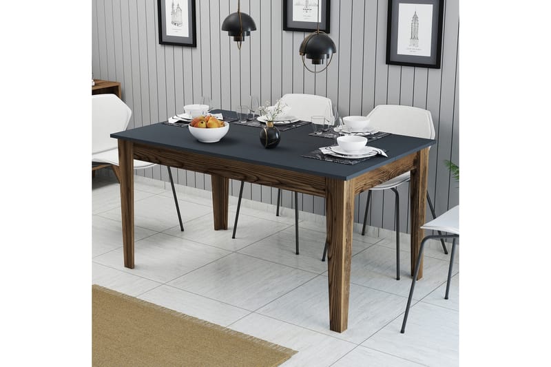 Lissione Spisebord 145x88 cm Brun/Sort - Hanah Home - Møbler - Borde - Spisebord og køkkenbord