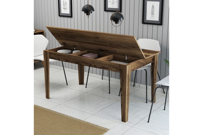 Lissione Spisebord 145x88 cm Brun - Hanah Home - Møbler - Borde - Spisebord og køkkenbord
