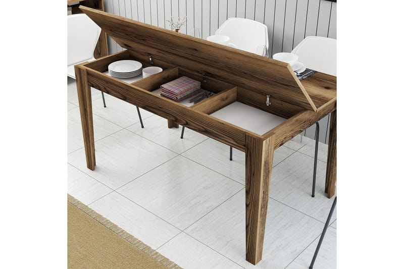 Lissione Spisebord 145x88 cm Brun - Hanah Home - Møbler - Borde - Spisebord og køkkenbord