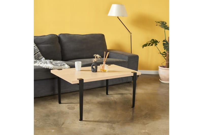 Neda Sofabord 90x60 cm Brun/Sort - Hanah Home - Møbler - Borde - Sofabord