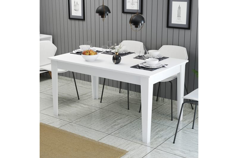 Lissione Spisebord 145x88 cm Hvid - Hanah Home - Møbler - Borde - Spisebord og køkkenbord