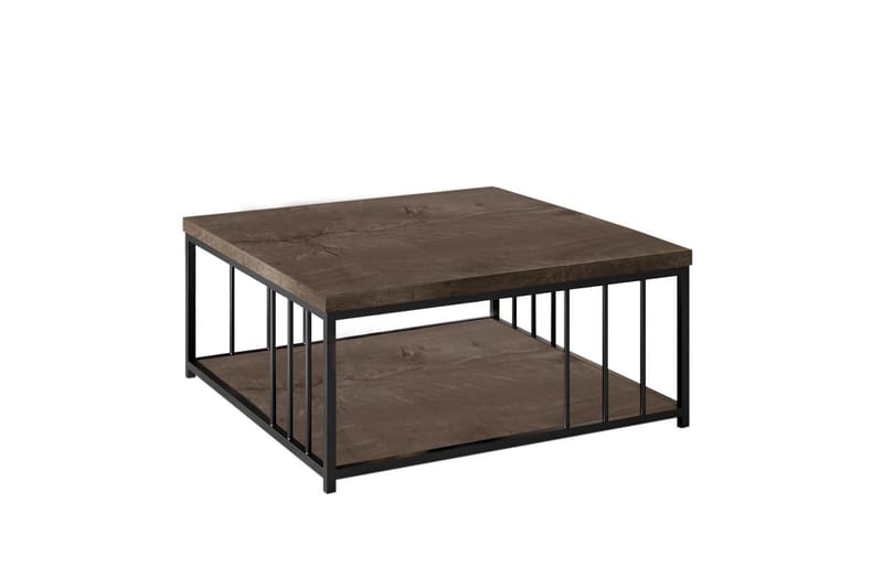 Zenn Sofabord 90x90 cm Brun/Sort - Hanah Home - Møbler - Borde - Sofabord
