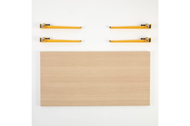 Fonissa Sofabord 120x60 cm Brun/Gul - Hanah Home - Møbler - Borde - Sofabord