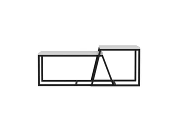 Minimal Sofabord 75x50 cm Hvid - Hanah Home - Møbler - Borde - Sofabord