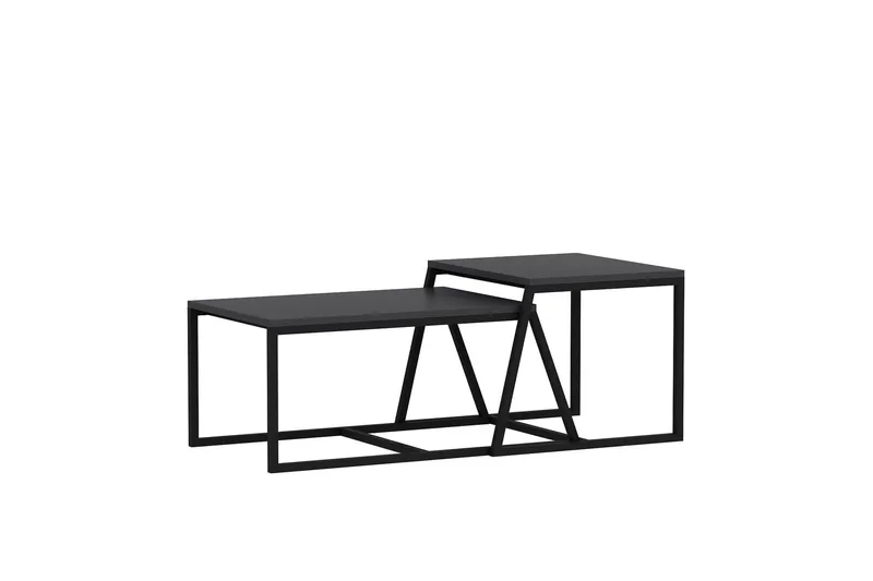 Minimal Sofabord 75x50 cm Sort - Hanah Home - Møbler - Borde - Sofabord