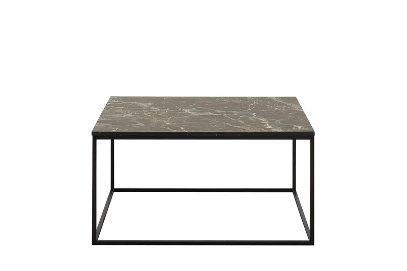 Ajmit Sofabord 80x80 cm Sort, Hanah Home