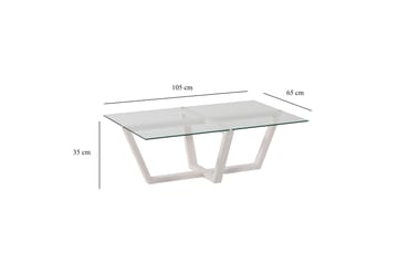 Liepene Sofabord 105x65 cm Hvid - Hanah Home - Møbler - Borde - Sofabord
