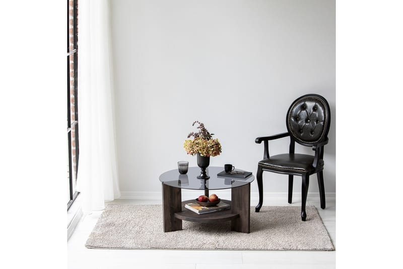 Mumondo Sofabord 75 cm Sort/Mørk Brun - Hanah Home - Møbler - Borde - Sofabord