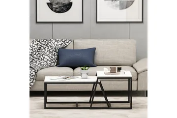 Minimal Sofabord 75x50 cm Hvid - Hanah Home - Møbler - Borde - Sofabord
