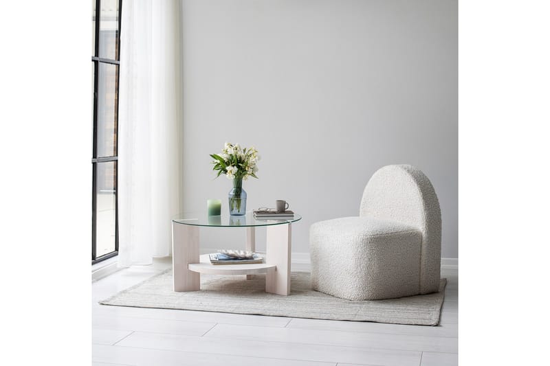 Mumondo Sofabord 75 cm Hvid - Hanah Home - Møbler - Borde - Sofabord