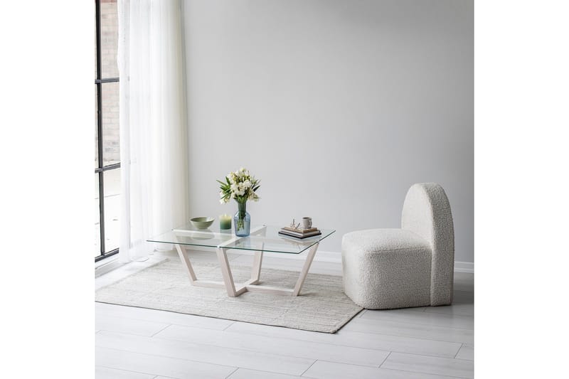 Liepene Sofabord 105x65 cm Hvid - Hanah Home - Møbler - Borde - Sofabord