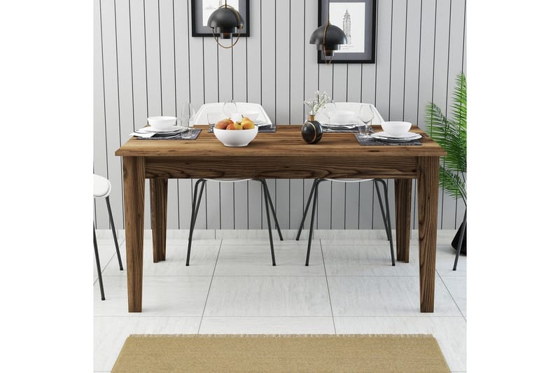 Lissione Spisebord 145x88 cm Brun - Hanah Home - Møbler - Borde - Spisebord og køkkenbord
