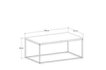 Ajmit Sofabord 100x60 cm Brun - Hanah Home - Møbler - Borde - Sofabord