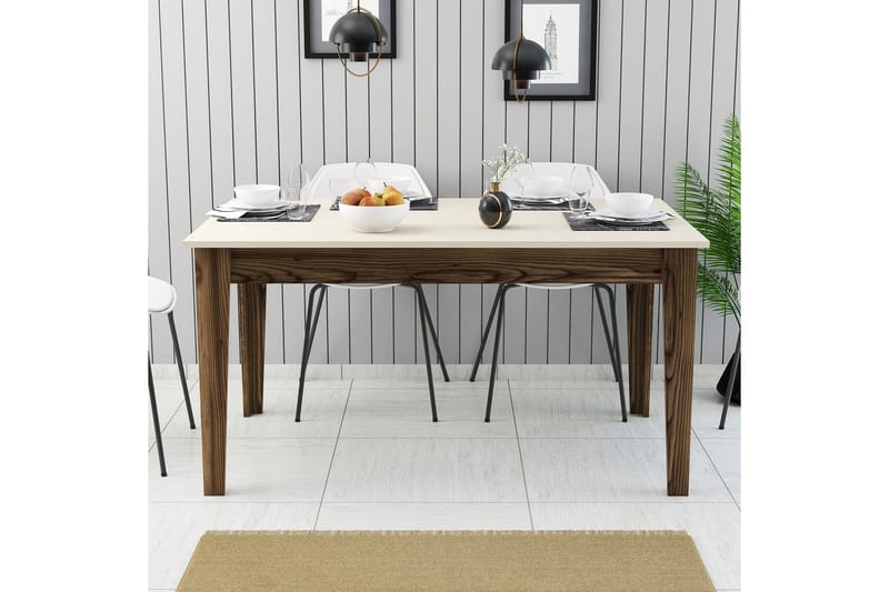 Lissione Spisebord 145x88 cm Brun/Beige - Hanah Home - Møbler - Borde - Spisebord og køkkenbord