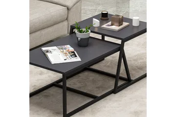 Minimal Sofabord 75x50 cm Sort - Hanah Home - Møbler - Borde - Sofabord