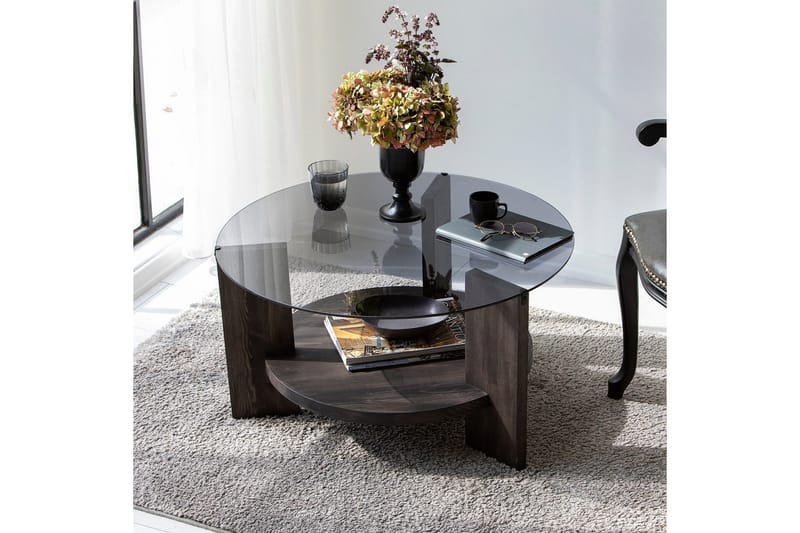 Mumondo Sofabord 75 cm Sort/Mørk Brun - Hanah Home - Møbler - Borde - Sofabord
