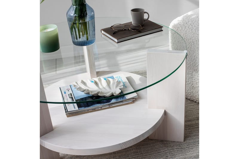 Mumondo Sofabord 75 cm Hvid - Hanah Home - Møbler - Borde - Sofabord