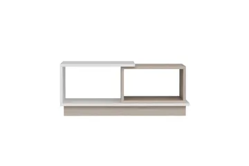 Schmida Sofabord 90x45 cm Hvid/Brun - Hanah Home - Møbler - Borde - Sofabord