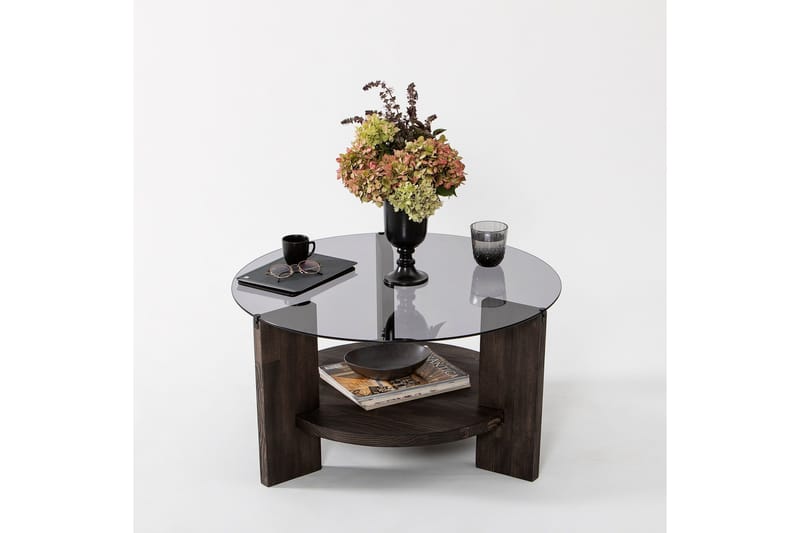 Mumondo Sofabord 75 cm Sort/Mørk Brun - Hanah Home - Møbler - Borde - Sofabord