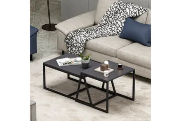 Minimal Sofabord 75x50 cm Sort - Hanah Home - Møbler - Borde - Sofabord